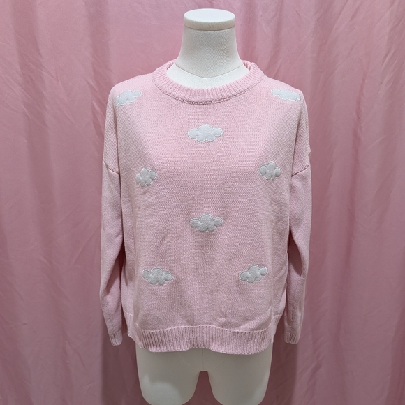 Oversized Baby Pink Cloud Knit Sweater (fits like a Medium, NO SIZE TAG) - Picture 5 of 7